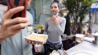 Happy new year 2023 from Roti Lady - Eggs and bananas! The most famous Roti Lady in Bangkok Thailand