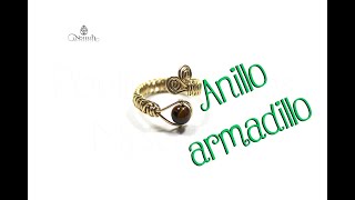 Cómo hacer un anillo en la técnica armadillo... Aprende a hacer un anillo en alambre.