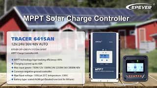 EPEVER MPPT solar charge controller 60A , Tracer6415AN+MT50 unboxing and installing