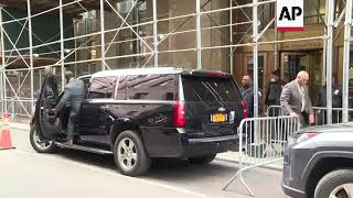 Manhattan DA Alvin Bragg seen leaving office