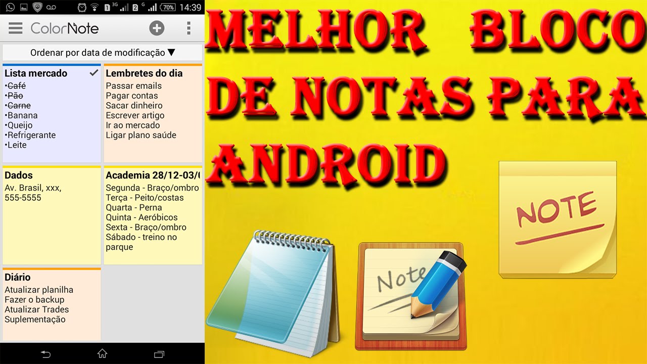 O Melhor Bloco De Notas Para Android - YouTube