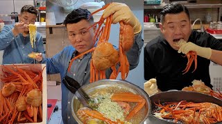 (먹방)홍게무침,홍게찜,홍게라면 술먹방!!red crab mukbang!!