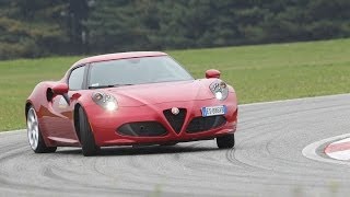 Alfa Romeo 4C - Test by DRIVE magazine \u0026 0-200 km/h acceleration (ENG subs)