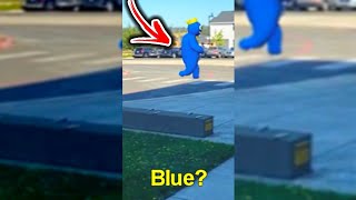 I Caught BLUE MONSTER From RAINBOW FRIENDS ON CAMERA! *RAINBOW FRIENDS IN REAL LIFE* #shorts