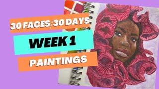 Art Challenge | 30 Paintings in 30 Days | Week 1