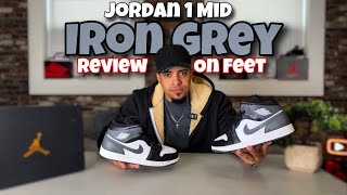 Jordan 1 Mid Iron Grey - Review \u0026 On Feet