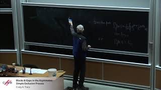 Craig A. Tracy: Blocks \u0026 Gaps in the Asymmetric Simple Exclusion Process