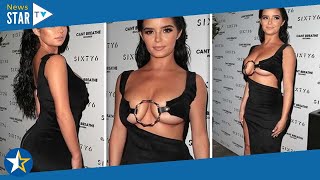 Demi Rose risks wardrobe malfunction in throwback pictures while flaunting cleavage