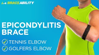 Epicondylitis Brace | Elbow Strap for Medial / Lateral Epicondyle Arm Pain \u0026 Tendonitis