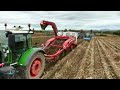 massey ferguson 8s.205 ploughing with the 5 furrow and quickie stone fork