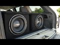 Skar Audio 2,400 Watt SDR-2X12D4 Dual 12-inch Loaded Subwoofer Enclosure Demo!!