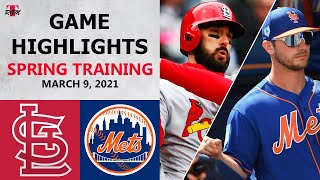 St. Louis Cardinals vs. New York Mets Highlights | March 9, 2021 (Spring Training)