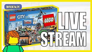 🔴LIVE STREAM - LEGO City Square - Chill build - 60097!