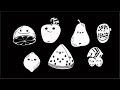 Fruit Disco Party | Baby Sensory Fun Video | High Contrast Black & White animation | Hand Drawn