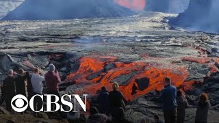 Volcano in Iceland attracts thousands of visitors