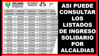 LISTADOS DE INGRESO SOLIDARIO, ASÍ PUEDE CONSULTAR SI SUS ALCALDÍAS PUBLICARON LOS LISTADOS