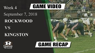 RHS Tiger Football - Rockwood Vs. Kingston Game 9/7/2018