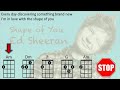 Shape of You - Ukulele Play Along / Chord Guide #ukuleleplayalong #ukuleletutorial