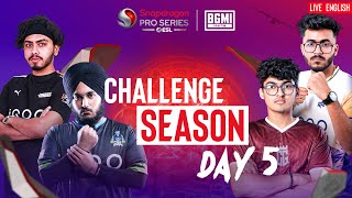 [EN] BGMI Snapdragon Mobile Challenge Season Day 5 | Season 6 India