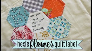 TUTORIAL: Hexie Flower Quilt Label