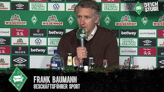 Werder Bremen-Sportchef Frank Baumann über seine persönliche Zukunft: „Nicht davonlaufen“
