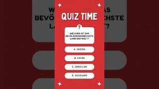 Welches Land hat WIRKLICH die meisten Menschen der Welt? #quiz #funny