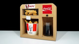 DIY How to Make KFC and Coca Cola Vending Machine from Cardboard
