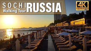 Relaxing Sochi, Russia Architecture Walking Tour [4K HD 60 FPS]