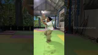 ផ្គាក់ខ្មែរបុរាណ - Long handle knife performs #shorts   @channlintilkhmer1401