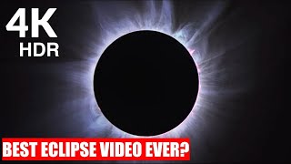 4K HDR Total Solar Eclipse 2024