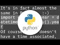 How to extract the year from a Python datetime object?