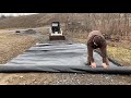 Geotextile Fabric and stone for new driveway