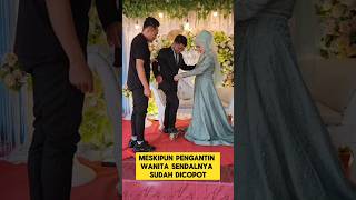 momen lucu ketika pengantin wanita lebih tinggi dari pengantin pria ‼️‼️ #ngakak #lucu #pengantin