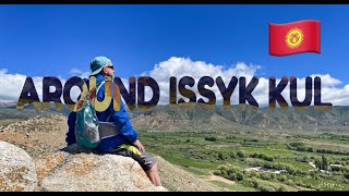 Car trip around Issyk Kul Lake in Kyrgyzstan. North VS South