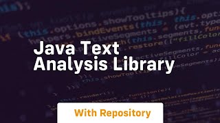 java text analysis library