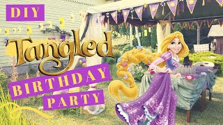 DIY Tangled birthday party decor (on a low budget) ~ Rapunzel themed party decorations tutorial