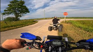 Riding my Yamaha YZ450F Dirt Bike at the cottage