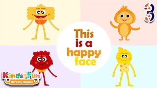 This Is A Happy Face Song | Kids Nursery Rhymes | Children Song | Preschool Kids | KinderFun Songs