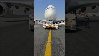 Majestic and mighty the A380 Emirates Taxis Proudly on the DXB Runway #a380 #aviation #aazansvlog