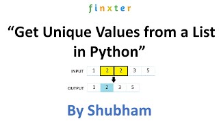 Get Unique Values from a List in Python