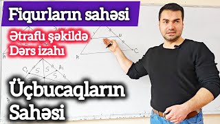 🔥 Fiqurların sahəsi . Üçbucaqların sahəsi . Asan və ətraflı şəkildə dərs izahı #riyaziyyat