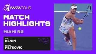 Andrea Petkovic vs. Sofia Kenin | 2021 Miami Open Round 2 | WTA Match Highlights