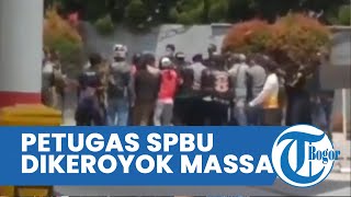 Petugas SPBU Dikeroyok Massa di Bandung Setelah Bersikap Arogan ke Pedagang, Ini Kata Saksi Mata