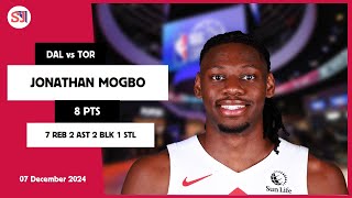 JONATHAN MOGBO 8 PTS vs DAL 07 Dec 24-25 TOR Highlights