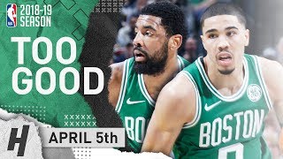 Kyrie Irving & Jayson Tatum SICK Highlights Celtics vs Pacers 2019.04.05 - 22 Pts for Tatum