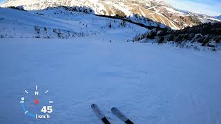 Discesa Sci Pista Nera Porta Vescovo Dolomiti - 104 km/h - GoPro Hero 9 Black #sci #canazei #gopro