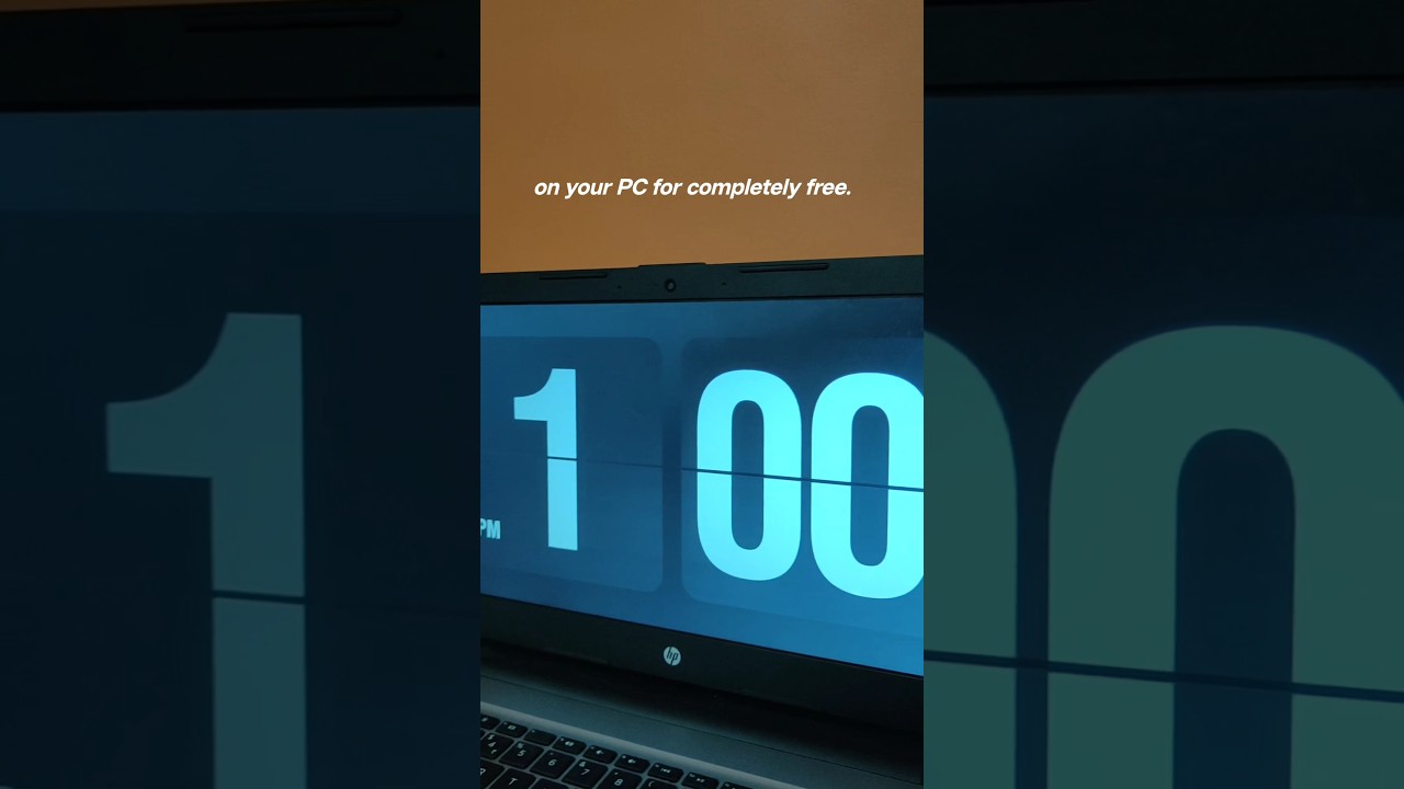 Free Flip Clock Screensaver for Windows or Mac #shorts #screensaver #flipclock #fliqlo