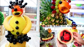 Fun Food Art For Kids  | Fruit &  Vegetable Carving Garnish | Food Decoration | Party Garnishing