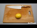 Kitchen Knife AliExpress Review | HEZHEN Chef Knife Sandvik 14C28N Steel - Chopping lemon (4K)