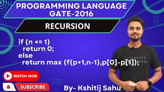 Programming Language GATE-2016 Problem Solution